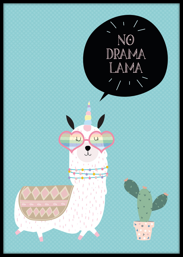 No Drama Lama - plakat dla dziecka