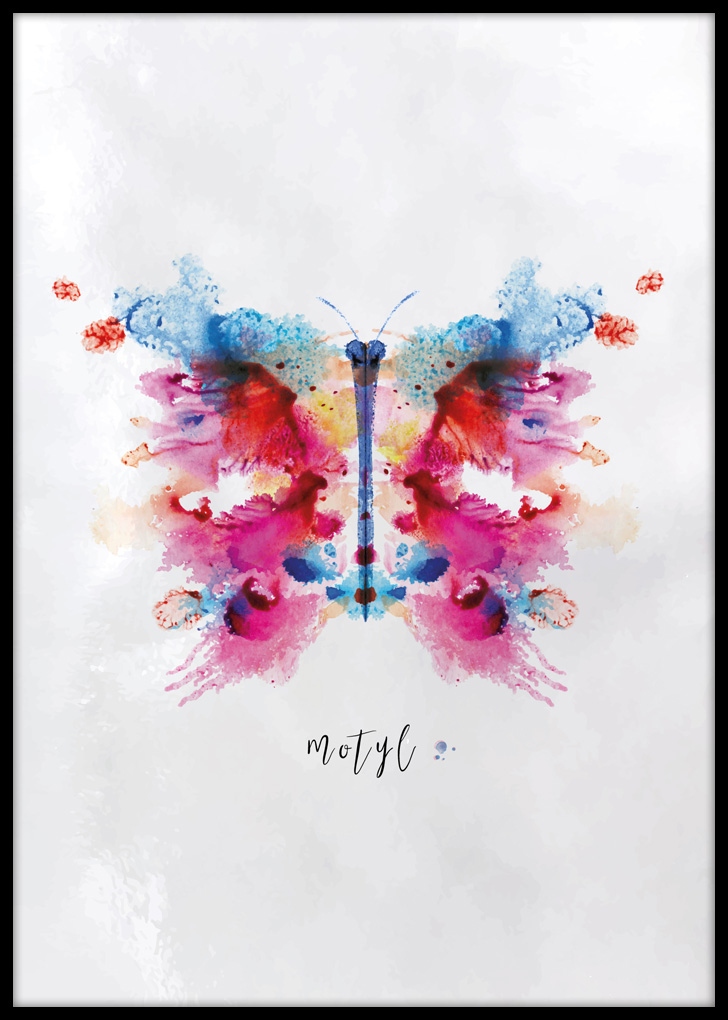 Plakat do sypialni z motywem motyla