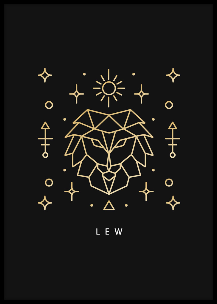 Lew - znak zodiaku. Plakaty do sypialni