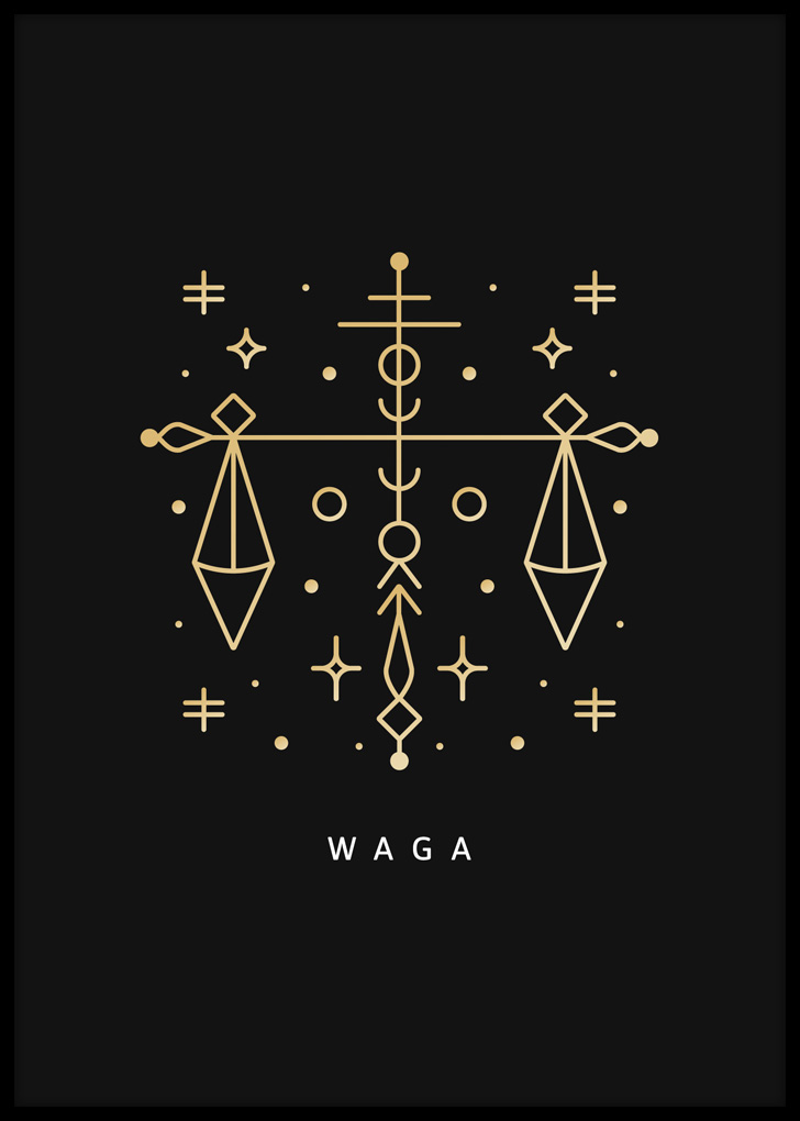 Znak zodiaku waga - plakaty do sypialni